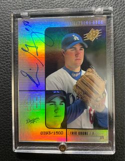 2000 Eric “Game Over” Gagne “On-Card” Certified Autograph Upper Deck SPx #95 0393 /1500