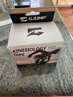 Kinesiology Tape, 40 Count Precut Strips 2 Rolls Original Cotton Tape Elastic Athletic Tape for Muscle Strain Relief & Joint Support, Latex Free Kinet