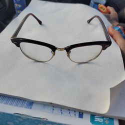 Raybay Glasses Gold And Thin Horned 