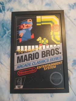 Original Mario Brothers Framed Board **FOR SALE OR TRADE**