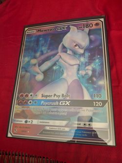 3D Pokemon TCG Hidden Fates Oversized GX Holo Lot 3 Charizard/Mewtwo/Raichu