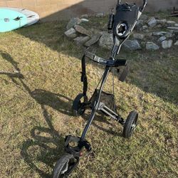 BagBoy Express DLX Pro Golf Push Cart - Black, Collapsible 