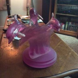 Signed+numbered Glass Dolphins