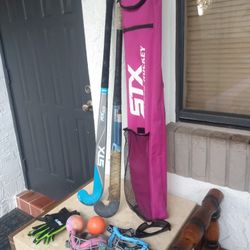 37" & 36" Girls Field Hockey Stick & Equipment, Mask, Balls, Girls Carry Bag
