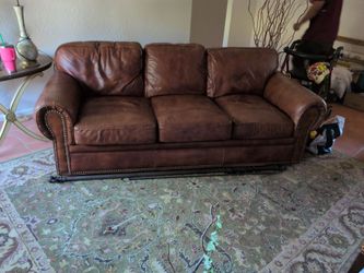 Top grain leather sofa