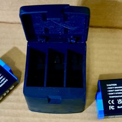 GoPro Spare Batteries (2) + 3-Slot Charger Case