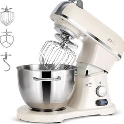 ZACME 8.4QT Commercial Stand Mixer 800W NSF Certified Aluminum Die Casting, Mixers Kitchen Electric Stand Mixer Metal Food Mixer with Stainless Ste