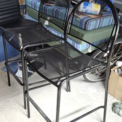 Black Heavy Duty Bar Chair Set