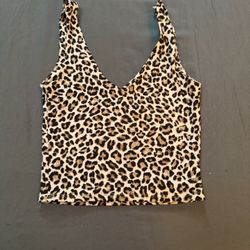 Cheetah Crop Top Size Small 