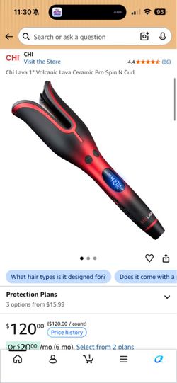 Chi Lava 1” spin and curl
