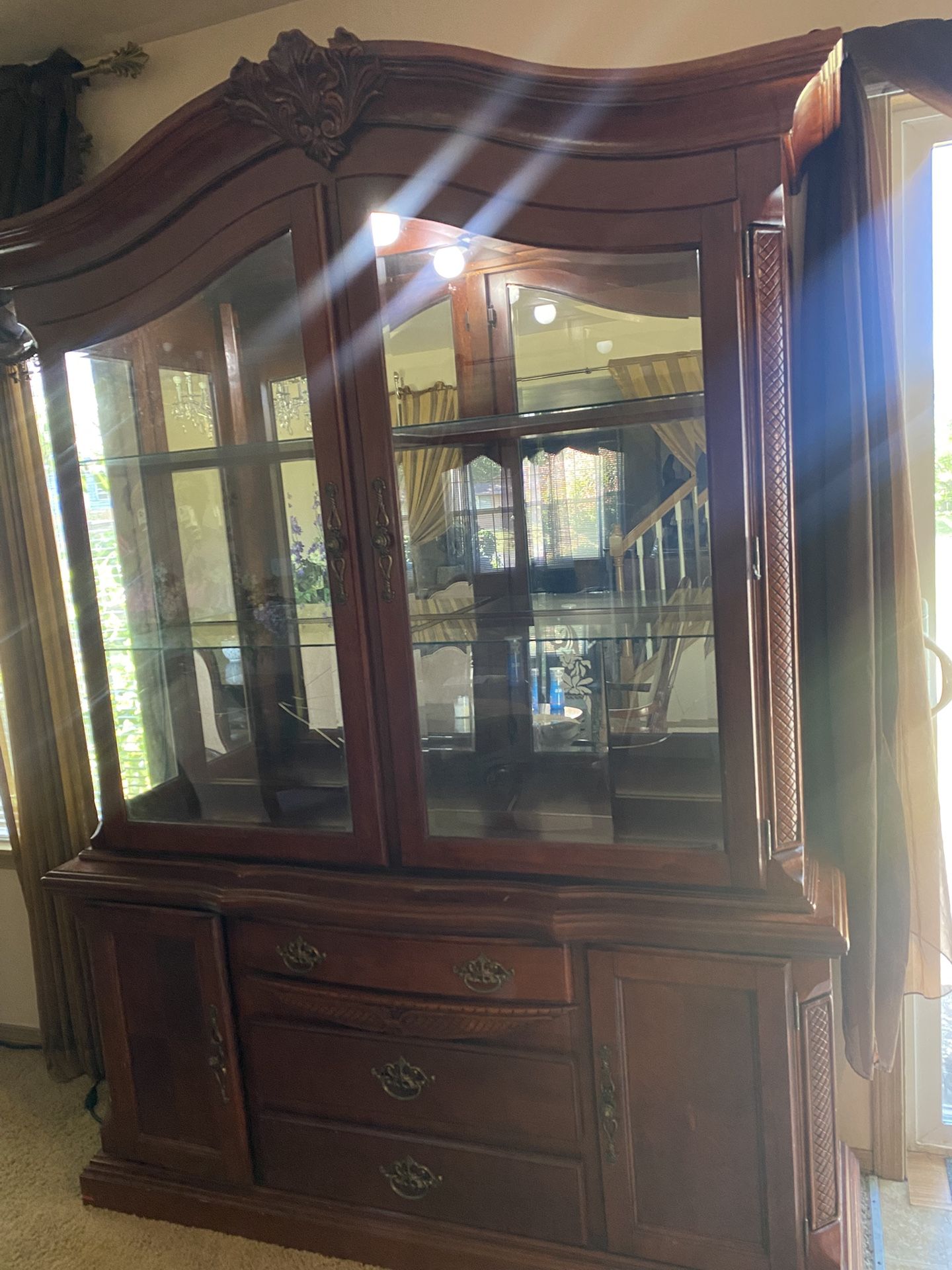 Mahogany China Hutch