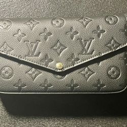 Louis Vuitton Félicie Pochette in Black Monogram Empreinte leather