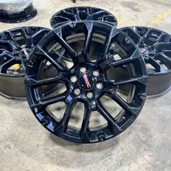  (4) OEM 22" x 9" Alloy Wheels Rims 2022-2025 for Chevy Suburban Tahoe Silverado