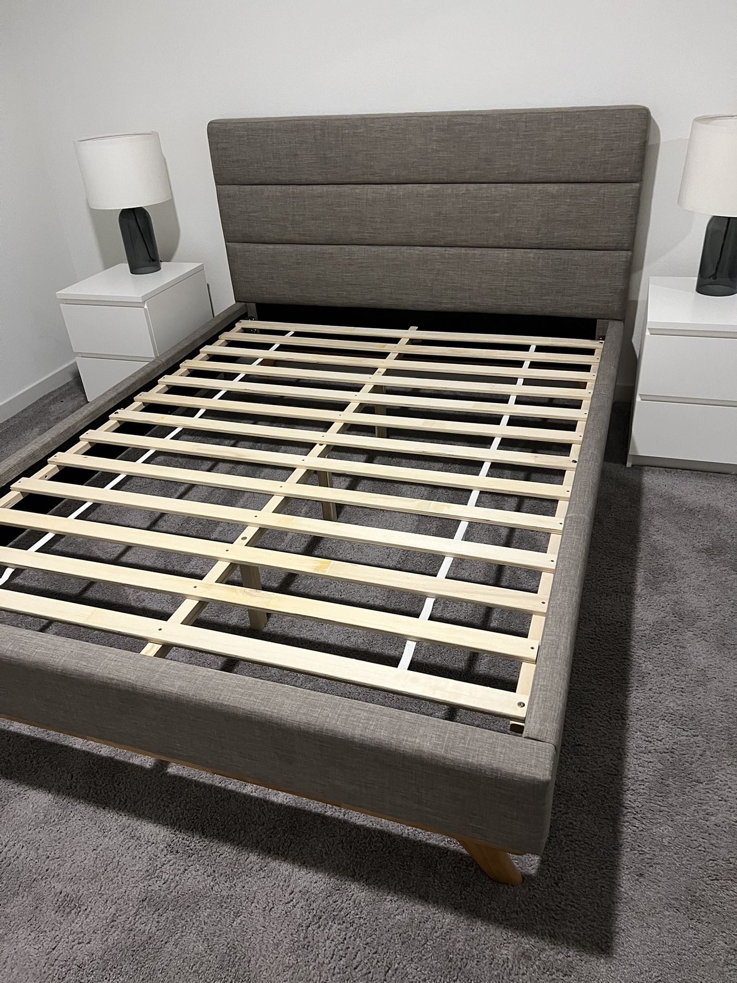 IKEA Queen Bed frame with Headboard and Footboard. Mattress not included. 