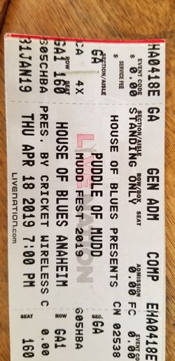 2 Puddle of mudd -- trapt -- saving able. Tickets