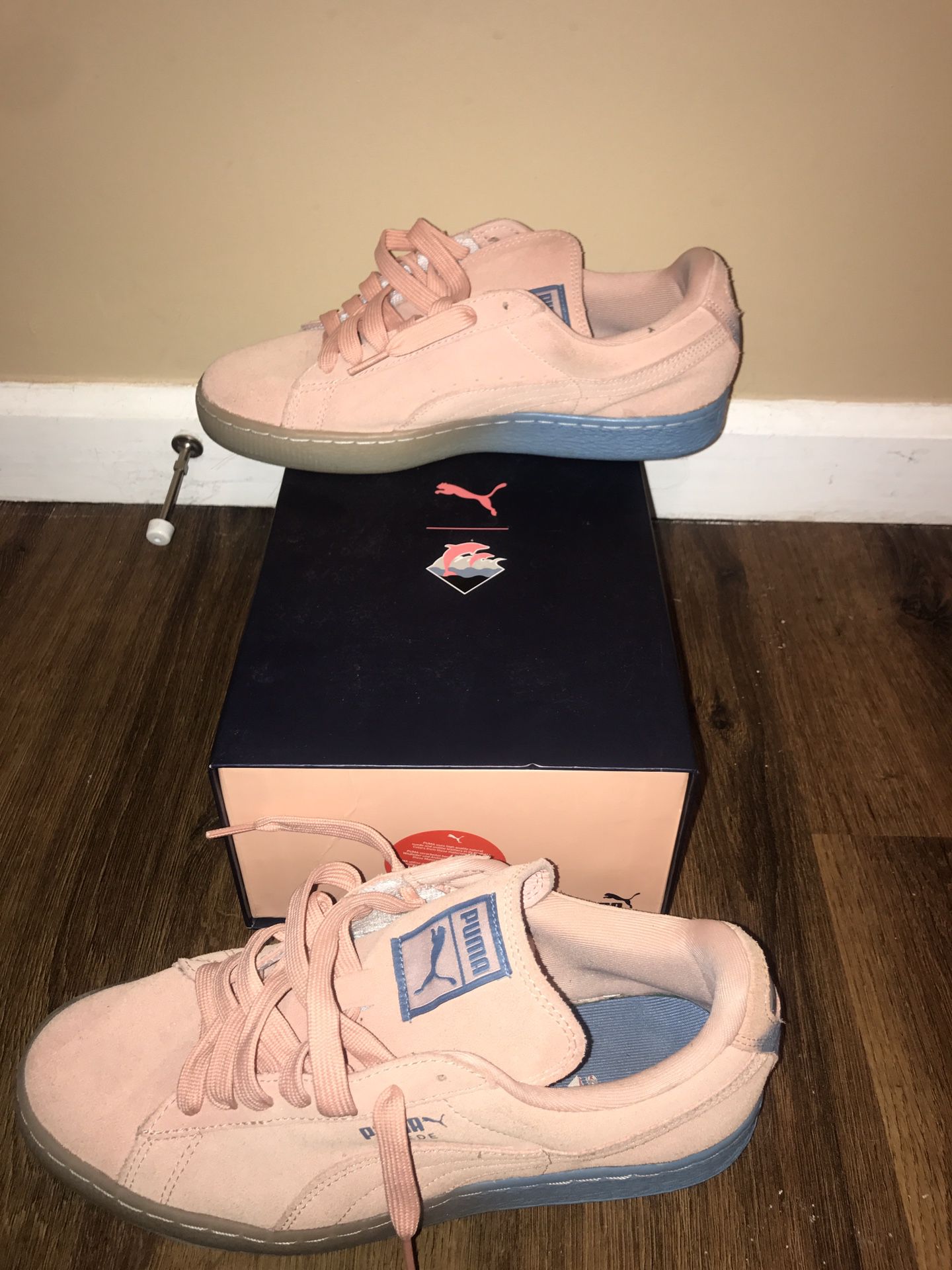 Pink Dolphin x Puma Suede Lo-Top Sneakers