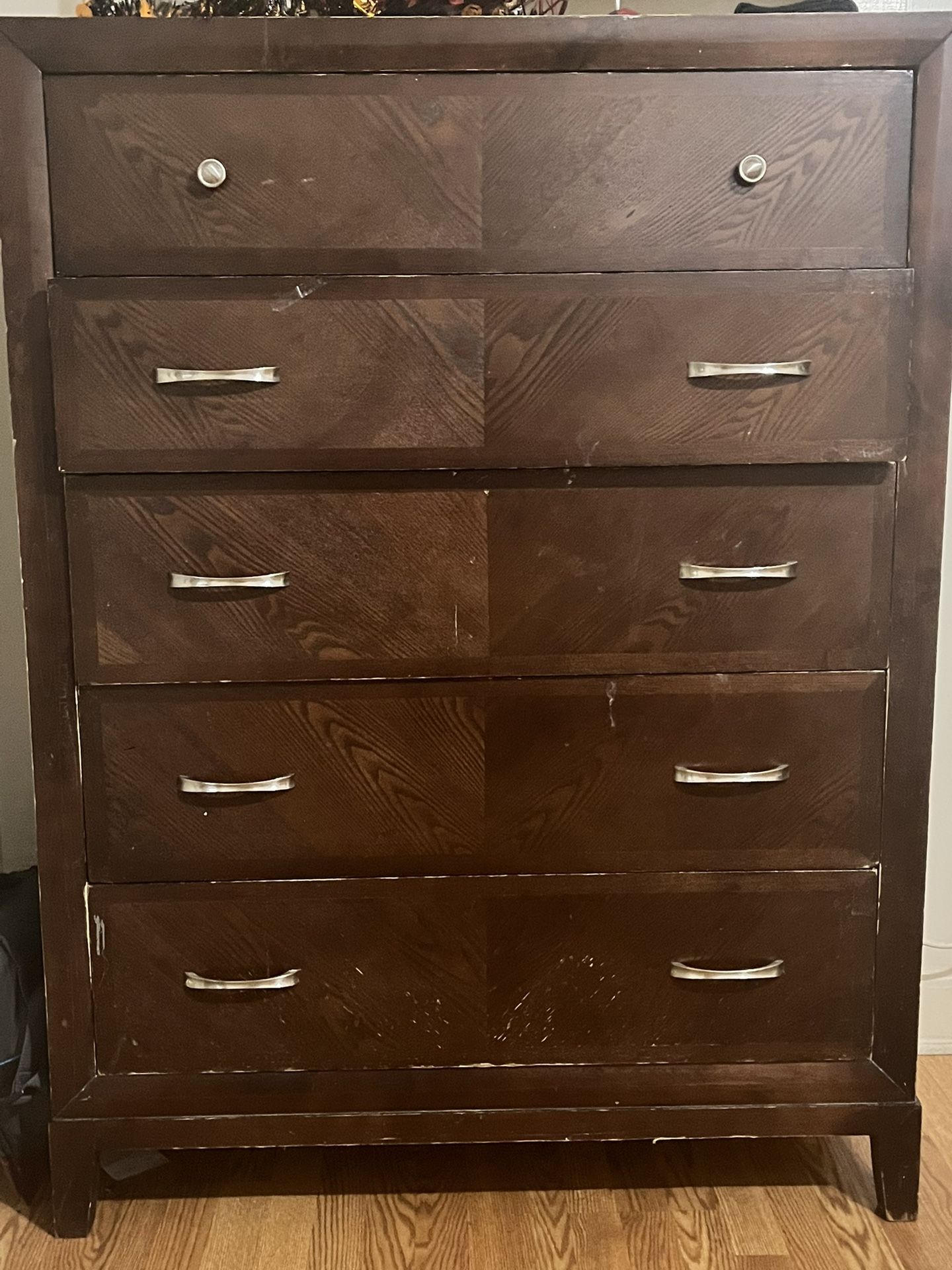 Tall Solid Used Dresser. 