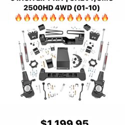 Rough Country  01-10 Chevy 2500hd 6” Lift Kit …… Central Tires