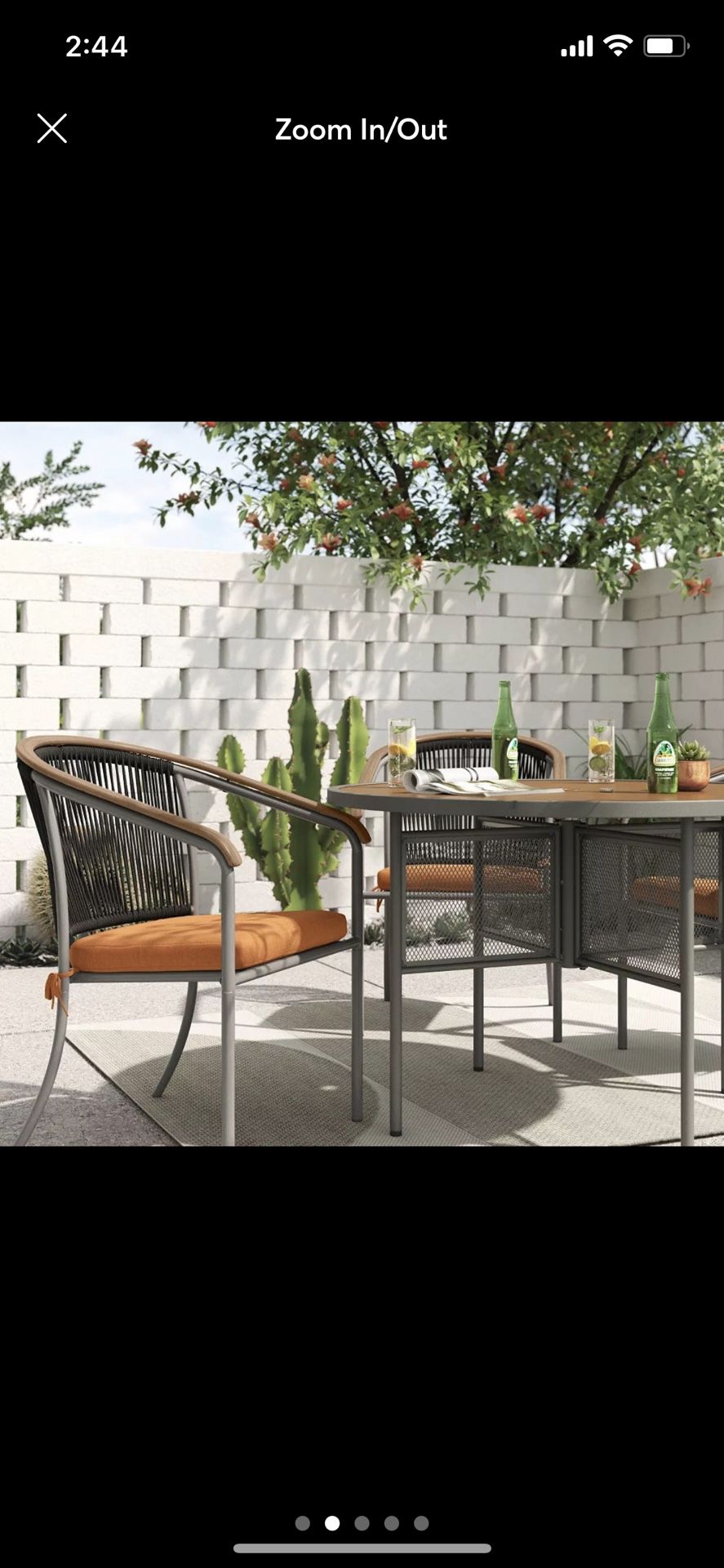 8x10 Feet Project 62™ Tan Beige Ivory Cream Geometric Indoor Outdoor Area Rug