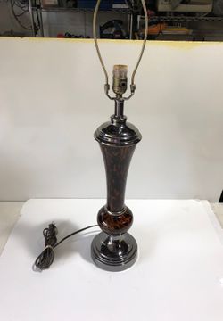 Table lamp Utter brown and chrome