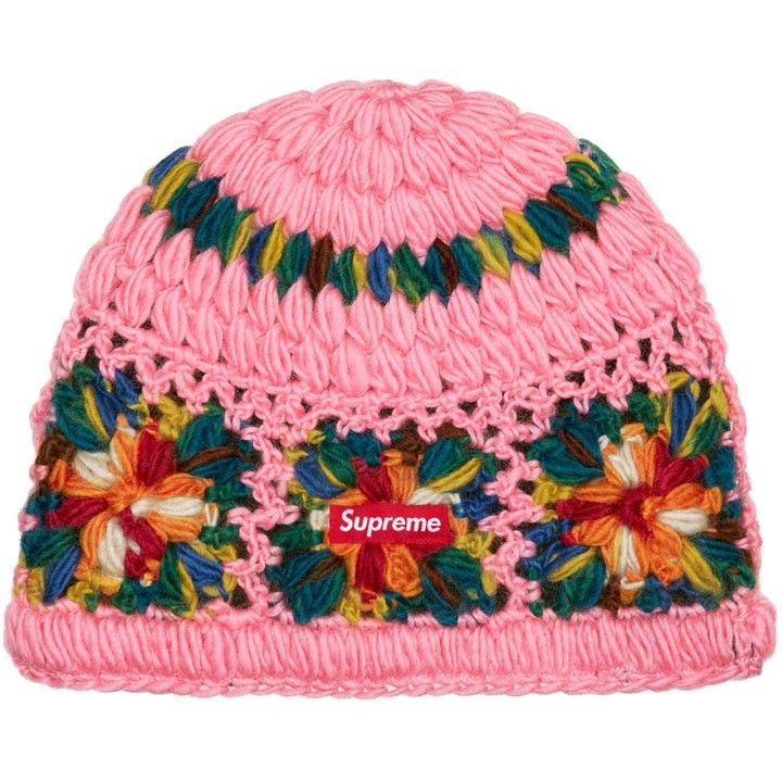 Supreme Crochet Beanie Fuchsia SS25 New 