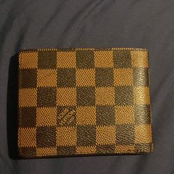 LV  checkered wallet