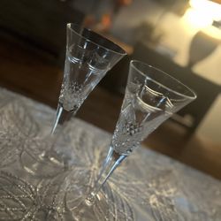 Waterford Crystal Millennium Piece Dove Flutes