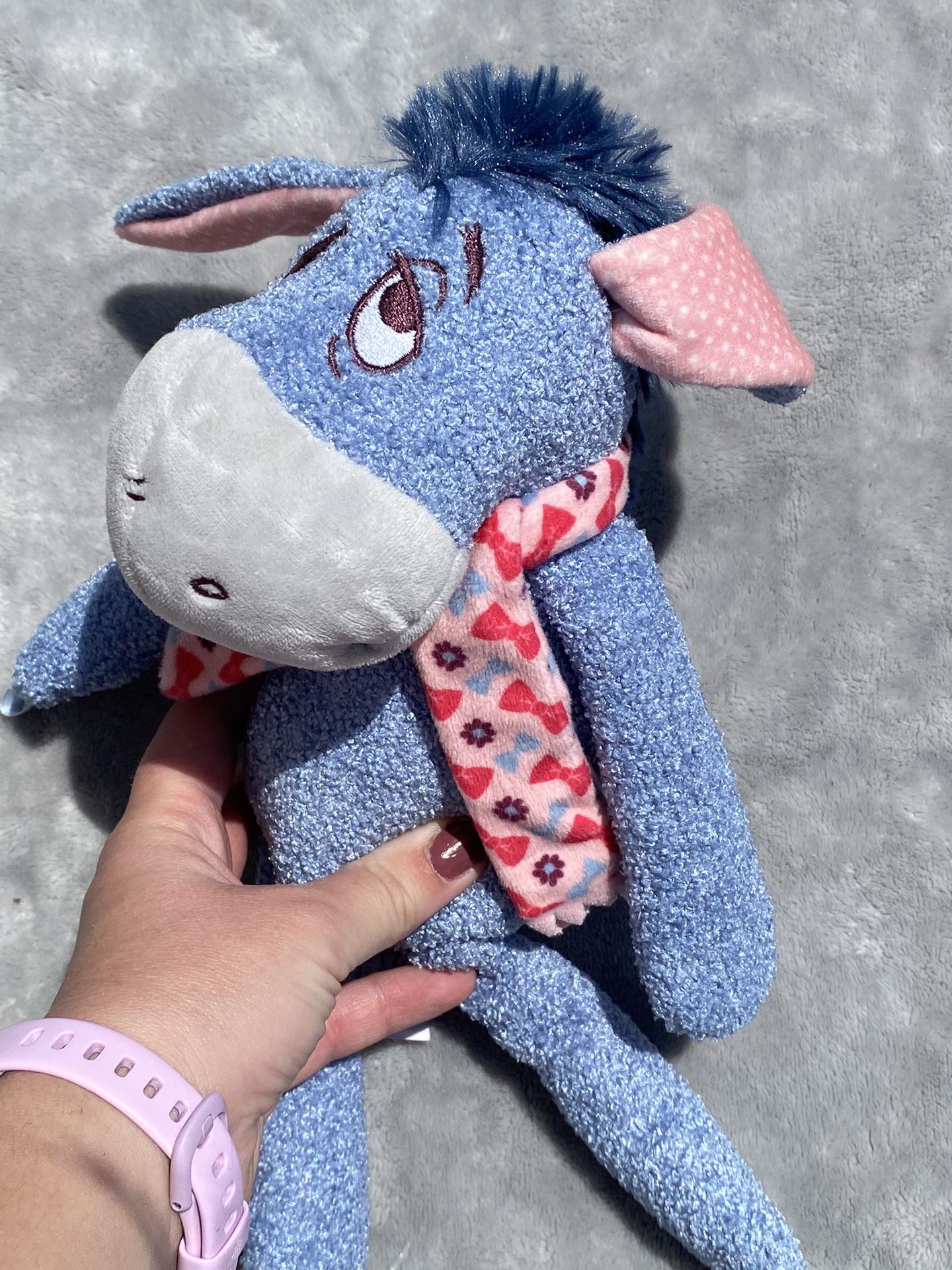 Scentsy Buddy Eeyore Disney Stuffed Animal Plush Donkey Scarf Winter Crinkle Toy