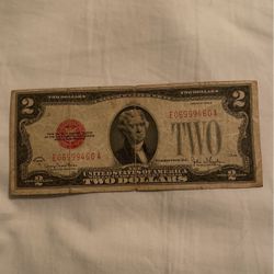 Do You Want To Own Old Money Collectors item 1928 Red Seal 2 Dollar Bill