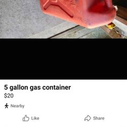 5 Gallon Gas Container 