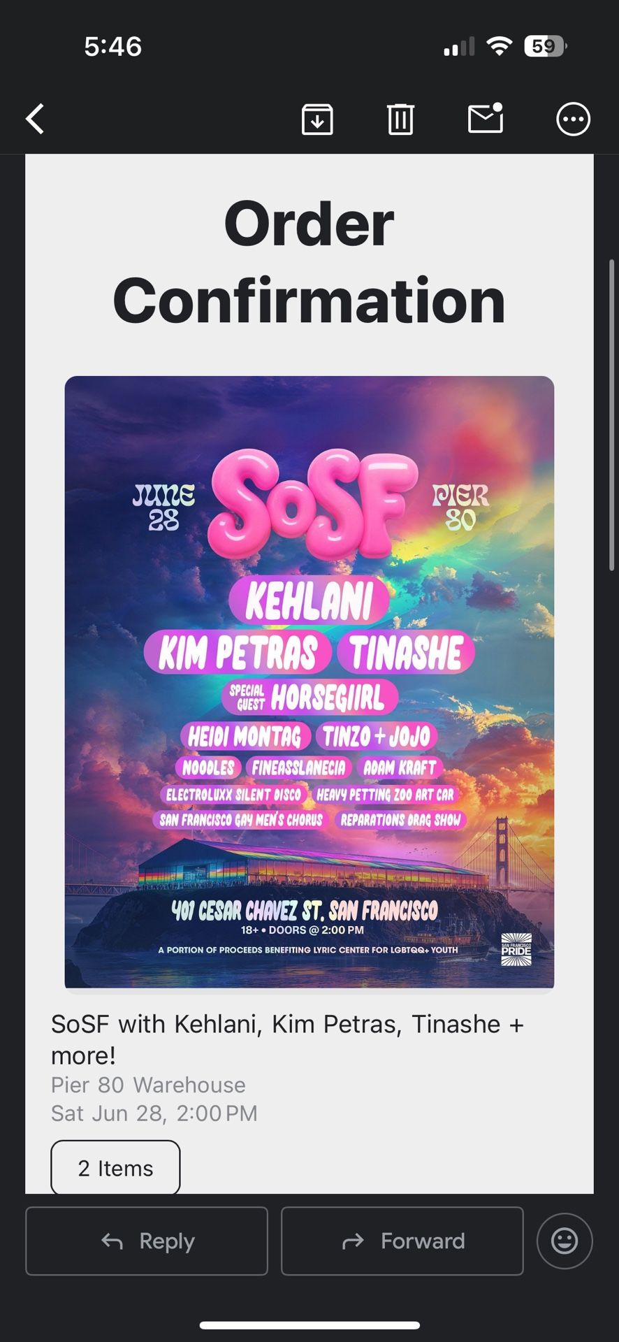 Selling 2 SoSF Tickets For 200 !