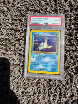 Lapras Holo Pokemon Card Fossil Set PSA 8 Vintage Rare