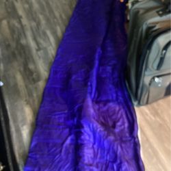 Purple and gray sleeping bag normal size
