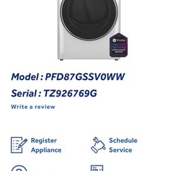 GE Profile 7.8 cu. ft. Capacity Smart Front Load Gas Dryer with Steam and Sanitize Cycle $790