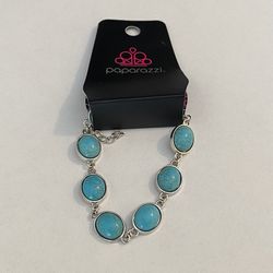 Paparazzi Blue and Silver Bracelet with Elegant Design