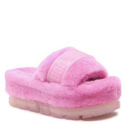 Women's UGG Fluffita Clear Wool Blend Slippers - Carnation 