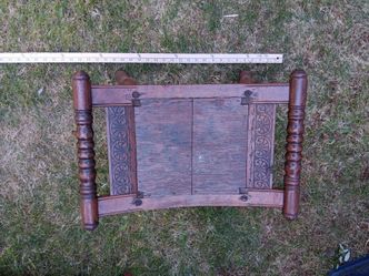 Little wooden carved bench