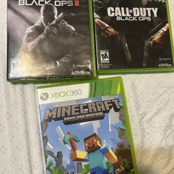 Xbox 360 Black ops, Black ops 2 and minecraft