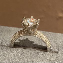 1CT Diamond Moissanite Ring Sz 7