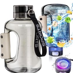 Hydrogen Water Bottle, 50.7oz/1.5L Large Hydrogen Water Bottle Generator, 1.5L Ion Water Bottle Improve Water Quality in 3 Minutes, Water Ionizer Mach