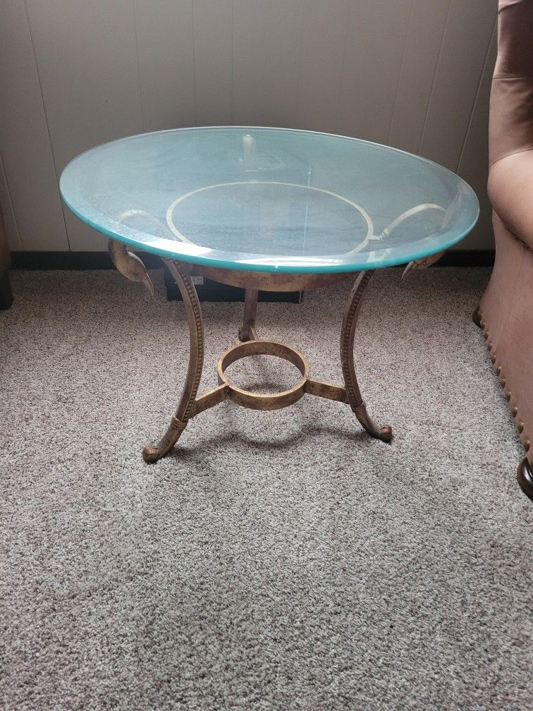 Round Glass Tables (Set of 2)