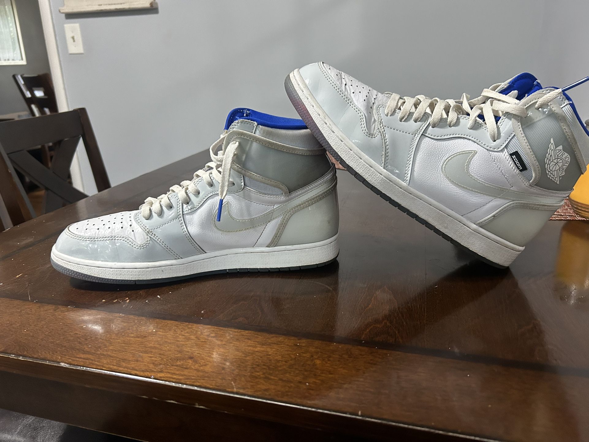 Jordan 1 Retro Zoom White Racer Blue Size 13