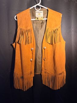 Weather Jack Vintage Suede Fringe Western Vest