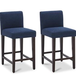 Counter height Bar Stool In Midnight Blue 