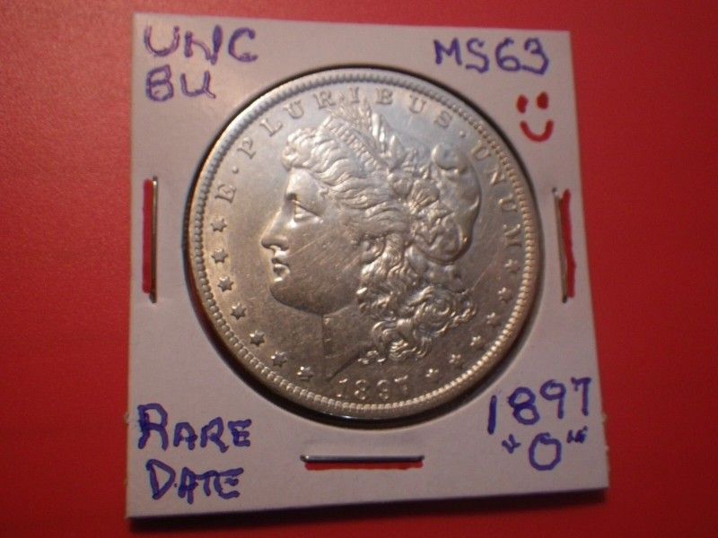 1897O MORGAN SILVER $-UNC CONDITION-RARE DATE
