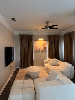 Beige/ white couch