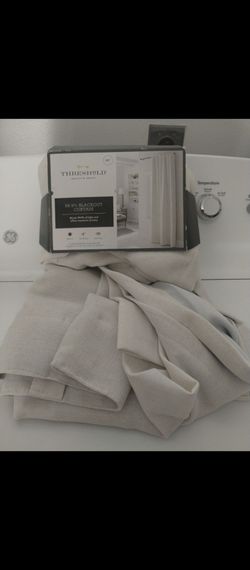 One New Threshold Blackout Curtain $17