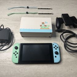 Animal Crossing Nintendo Switch Edition Bundle – Complete w/ Dock, Charger, Game, No Drift