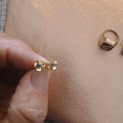 14K Gold Flower Earrings