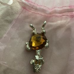 Silver Dog Brooch 